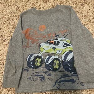 Carter's Gray Long Sleeve with Monster Truck Design